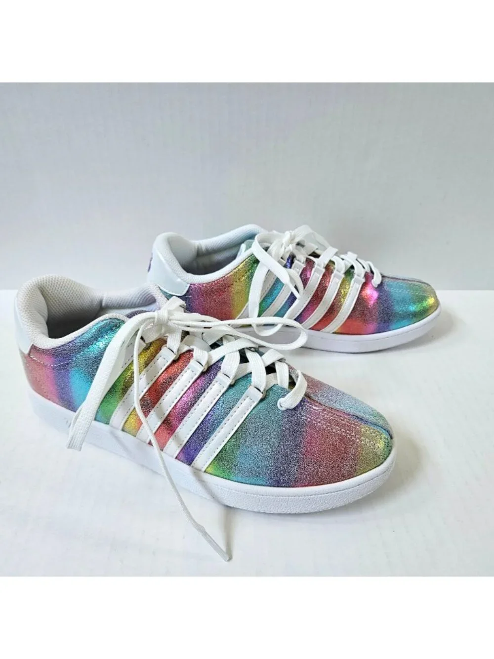 K Swiss Classic VN Varsity Rainbow Pride Sneakers Girls Youth 7 Womens 8.5 NEW